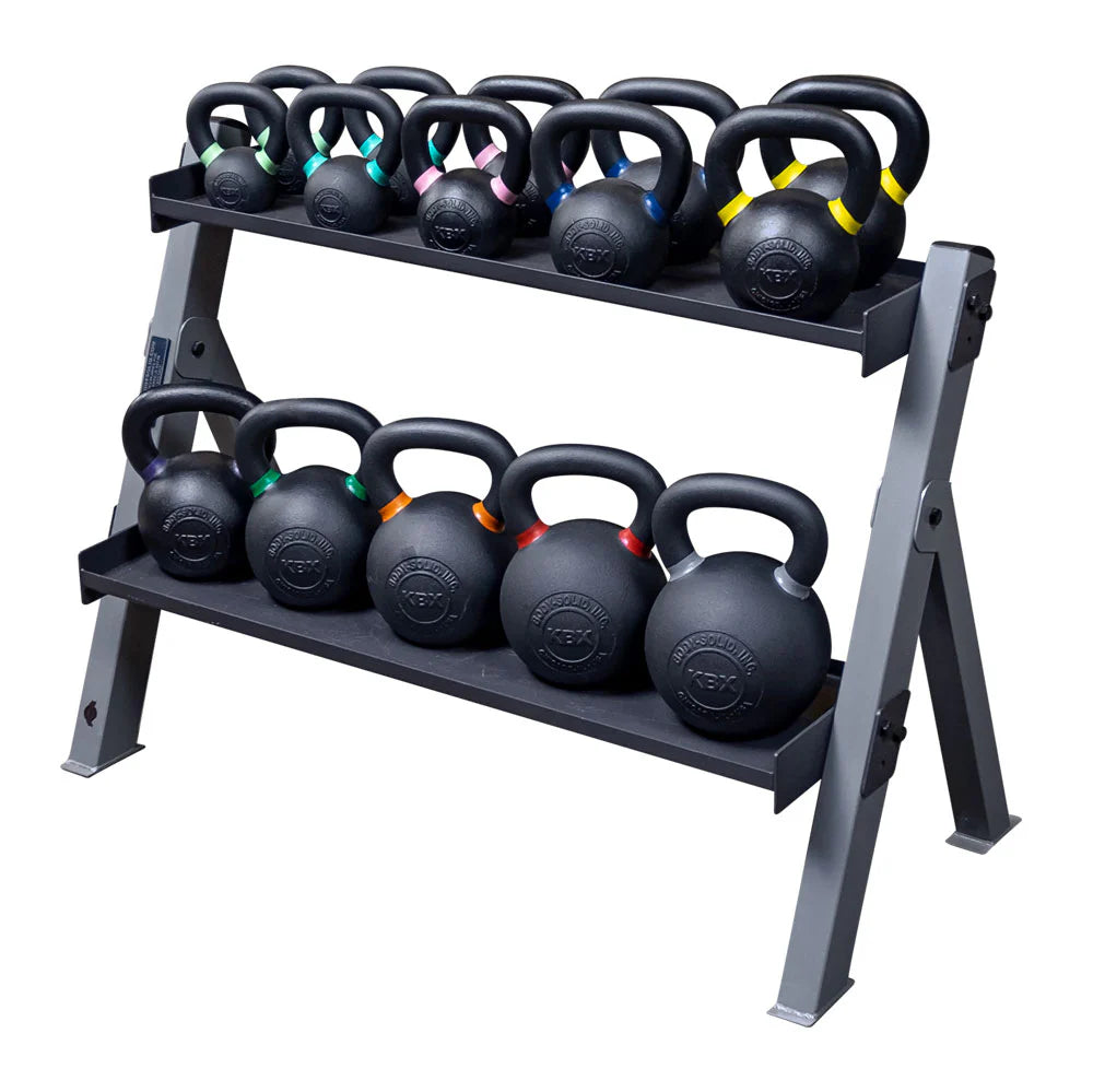 Body-Solid GDKR100(B) - Tweelaags opslagsysteem voor dumbbells en kettlebells