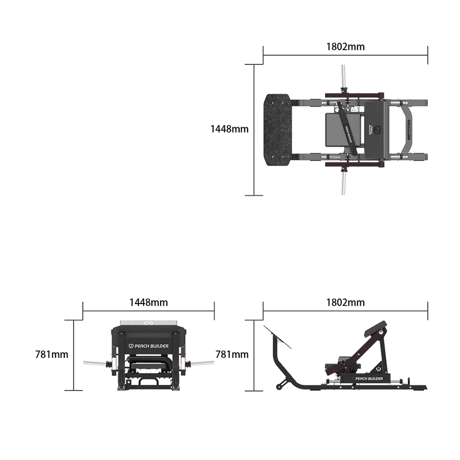Machine à hip thrust avec ceinture - Evolve Fitness Ultra Series UL-315 à charge guidée