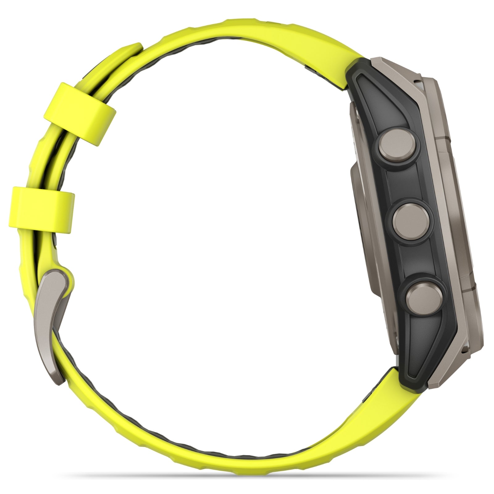 Garmin Fenix 8 Sapphire Solar - 47 mm & 51 mm - Titane avec bracelet en silicone Amp Yellow/graphite - Montre multisport premium