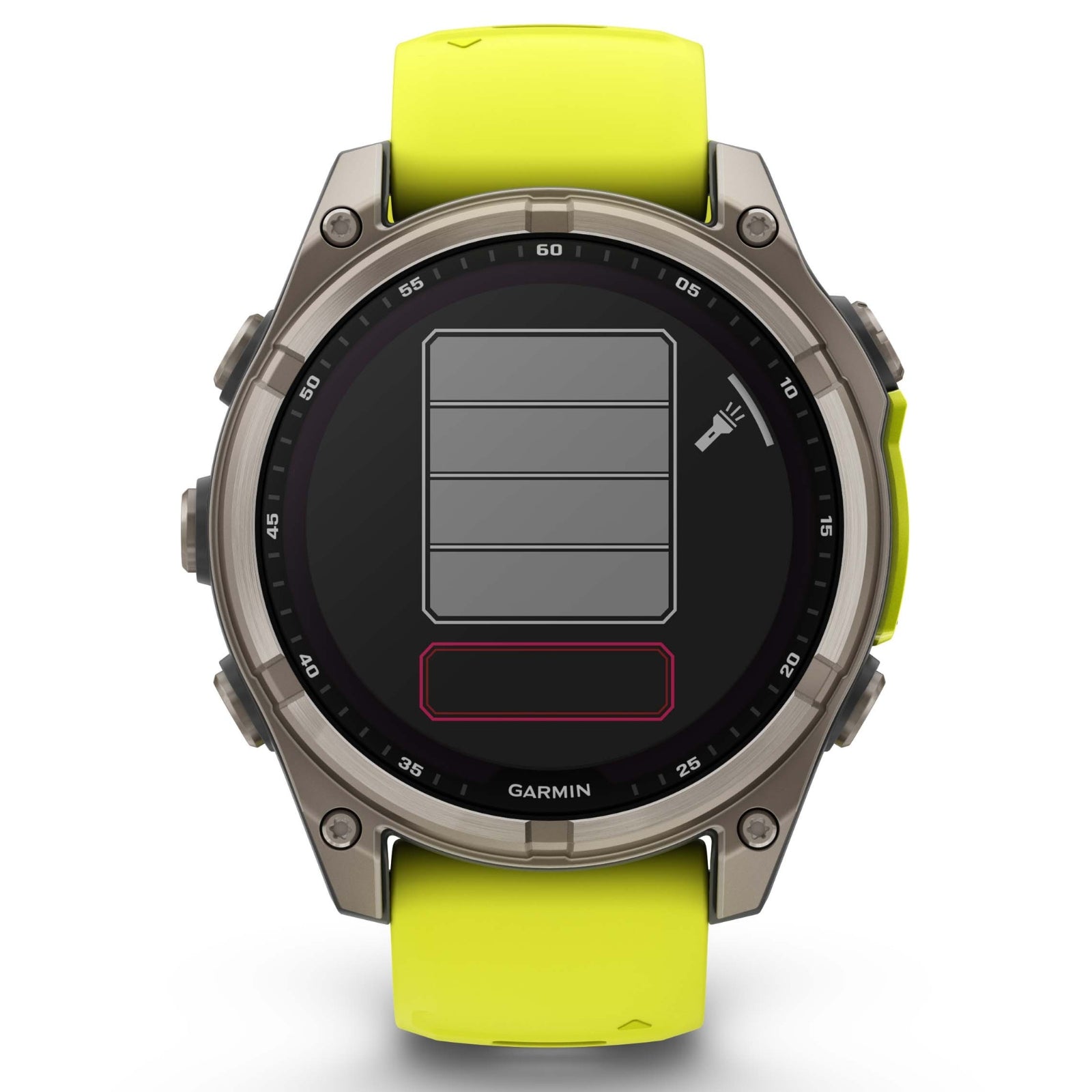 Garmin Fenix 8 Sapphire Solar - 47 mm & 51 mm - Titane avec bracelet en silicone Amp Yellow/graphite - Montre multisport premium