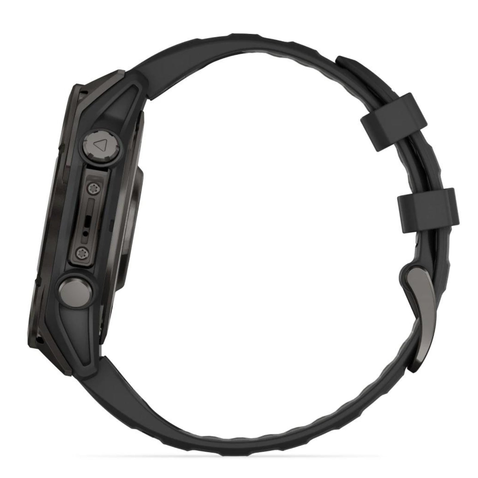 Garmin Fenix 8 Sapphire - 47 mm / AMOLED - Titane DLC gris carbone avec bracelet en silicone noir - Montre multisport premium