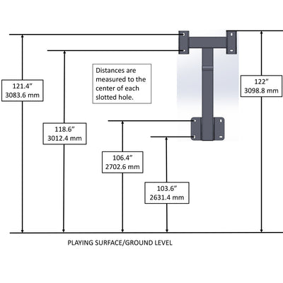 Goaliath GoTek 54 Wall Mount - Muurbevestigd basketbalbord - gratis Mikasa bal
