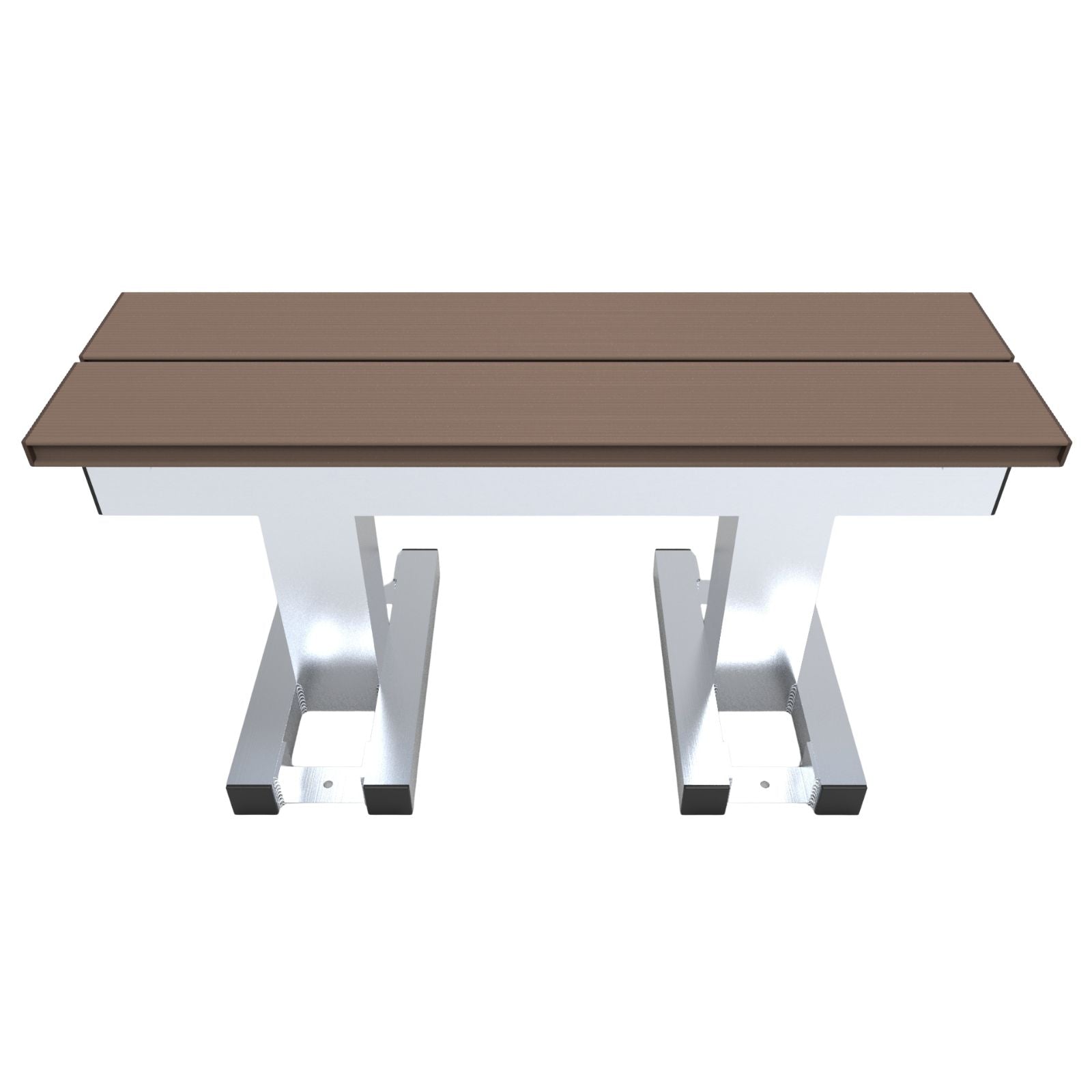 Aluminium sportveld trainersbank voor 2 personen - Alusport - 0,92 x 0,46 m