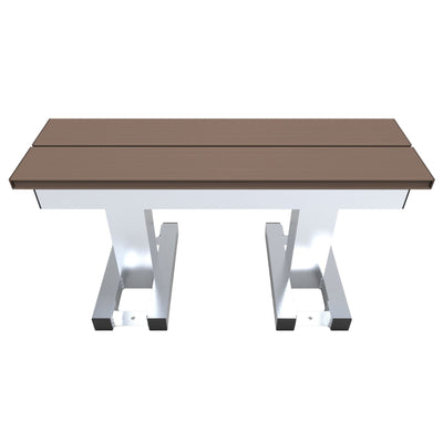 Aluminium sportveld trainersbank voor 2 personen - Alusport - 0,92 x 0,46 m