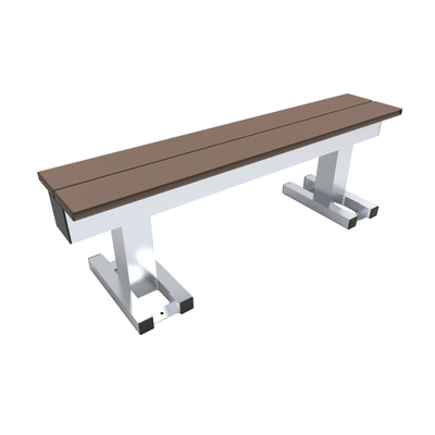 Aluminium sportveld trainersbank voor 3 personen - Alusport - 1,42 x 0,46 m