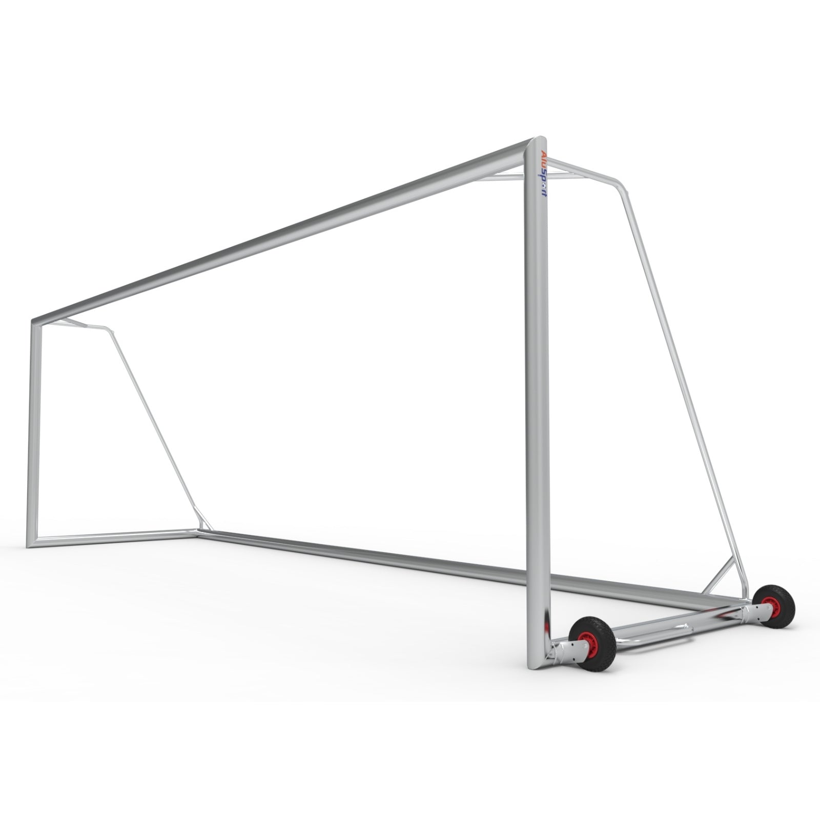 Professioneel aluminium senior voetbaldoel met wielen - Alusport TPW720_WS - 732 x 244 cm - incl. net