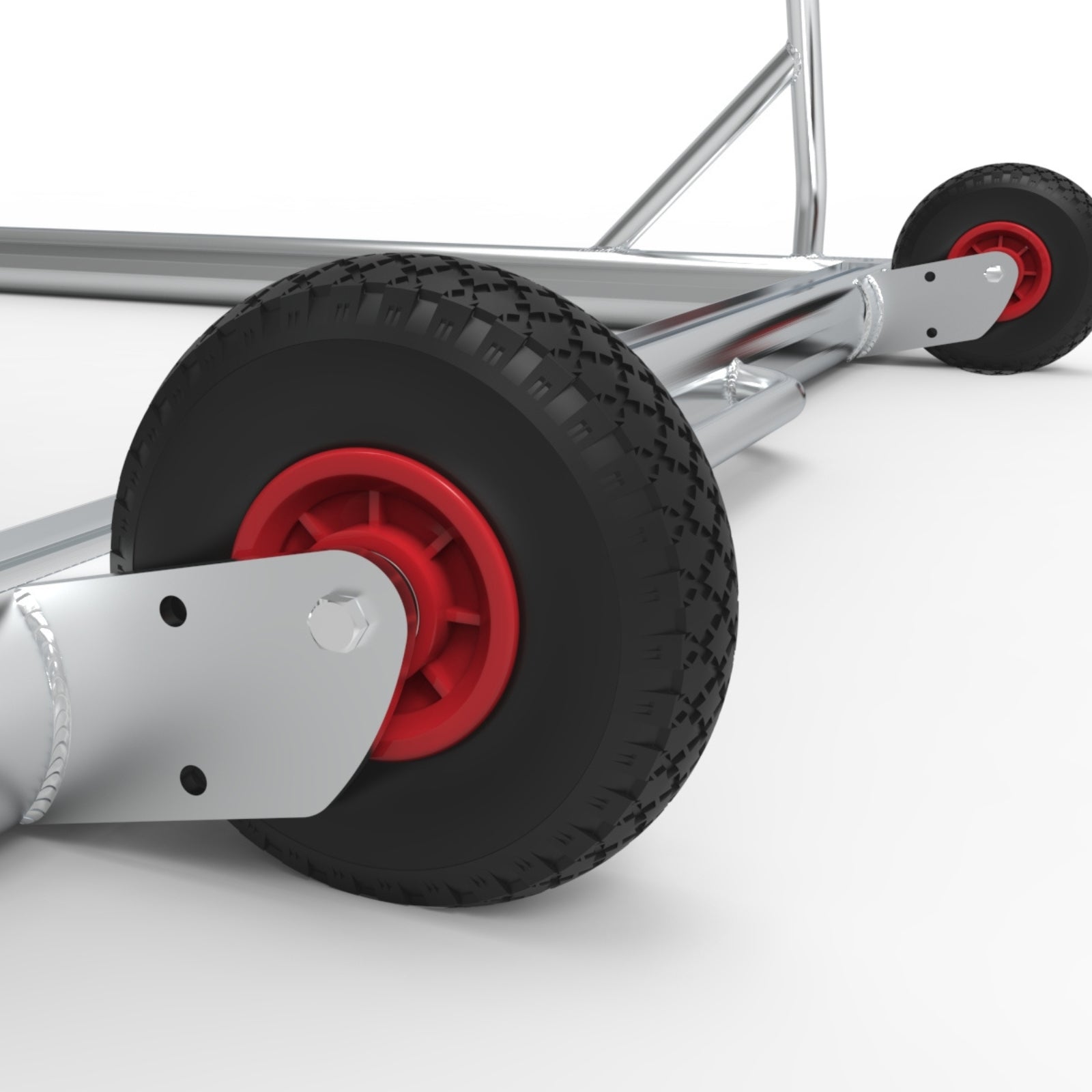 Professioneel aluminium senior voetbaldoel met wielen - Alusport TPW720_WS - 732 x 244 cm - incl. net