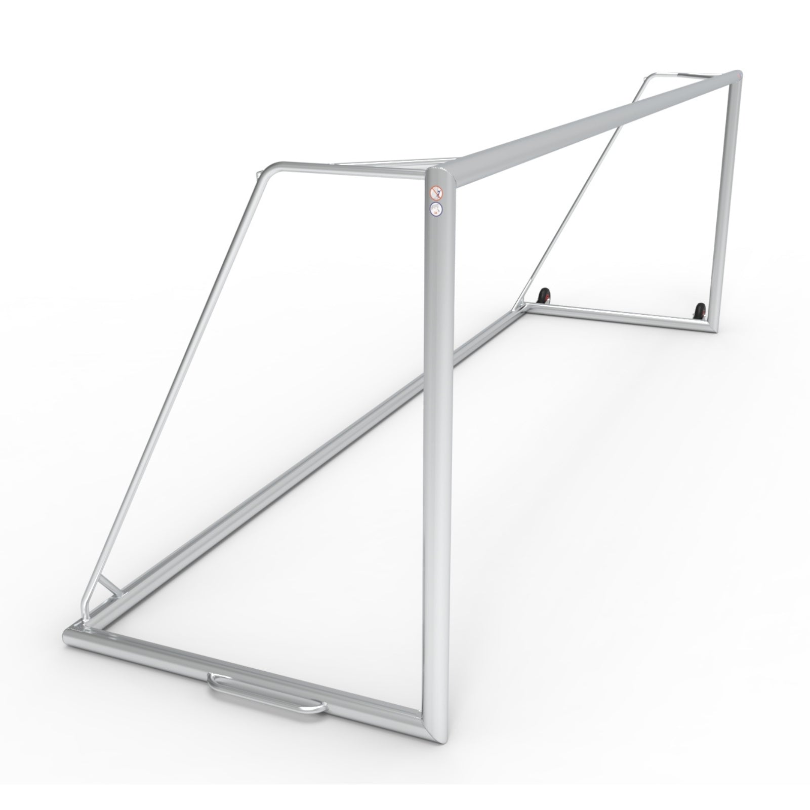 Professioneel aluminium senior voetbaldoel met wielen - Alusport TPW720_WS - 732 x 244 cm - incl. net