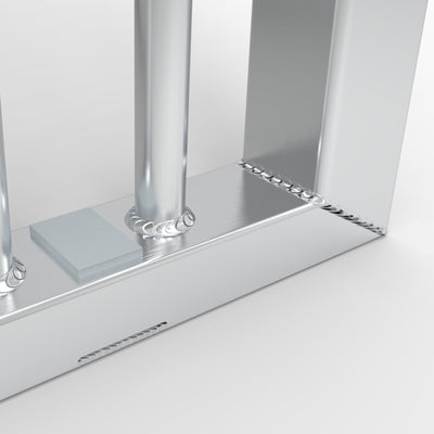 Middelgroot anti-vandalisme aluminium voetbaldoel - Alusport AA180 - 1.8 x 1.2 m