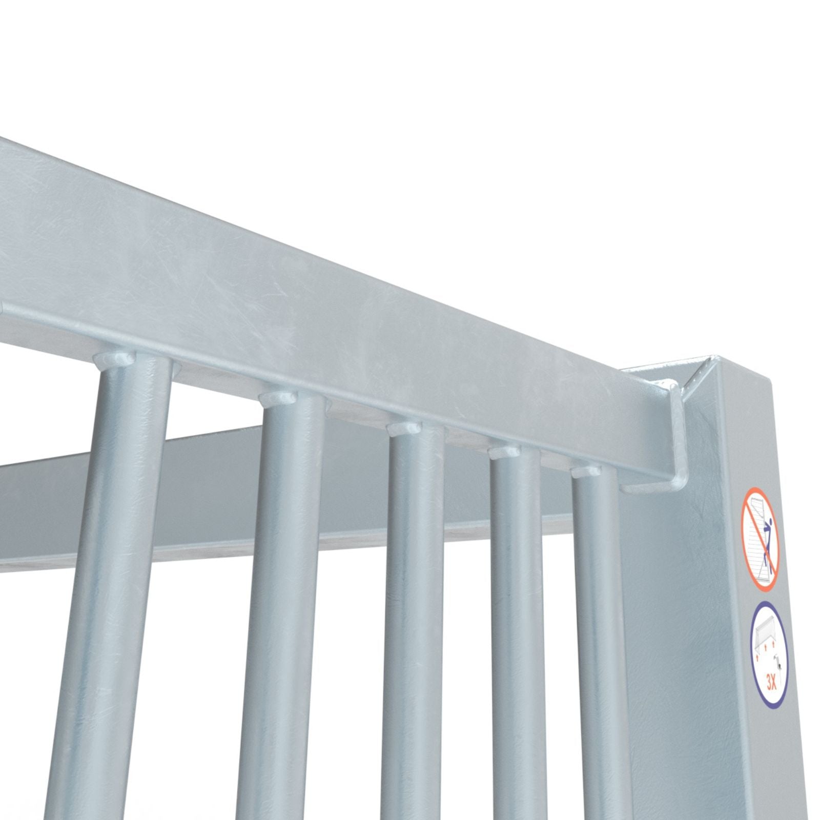 Klein anti-vandalisme stalen voetbaldoel - Alusport AS120 - 1.2 x 0.8 m