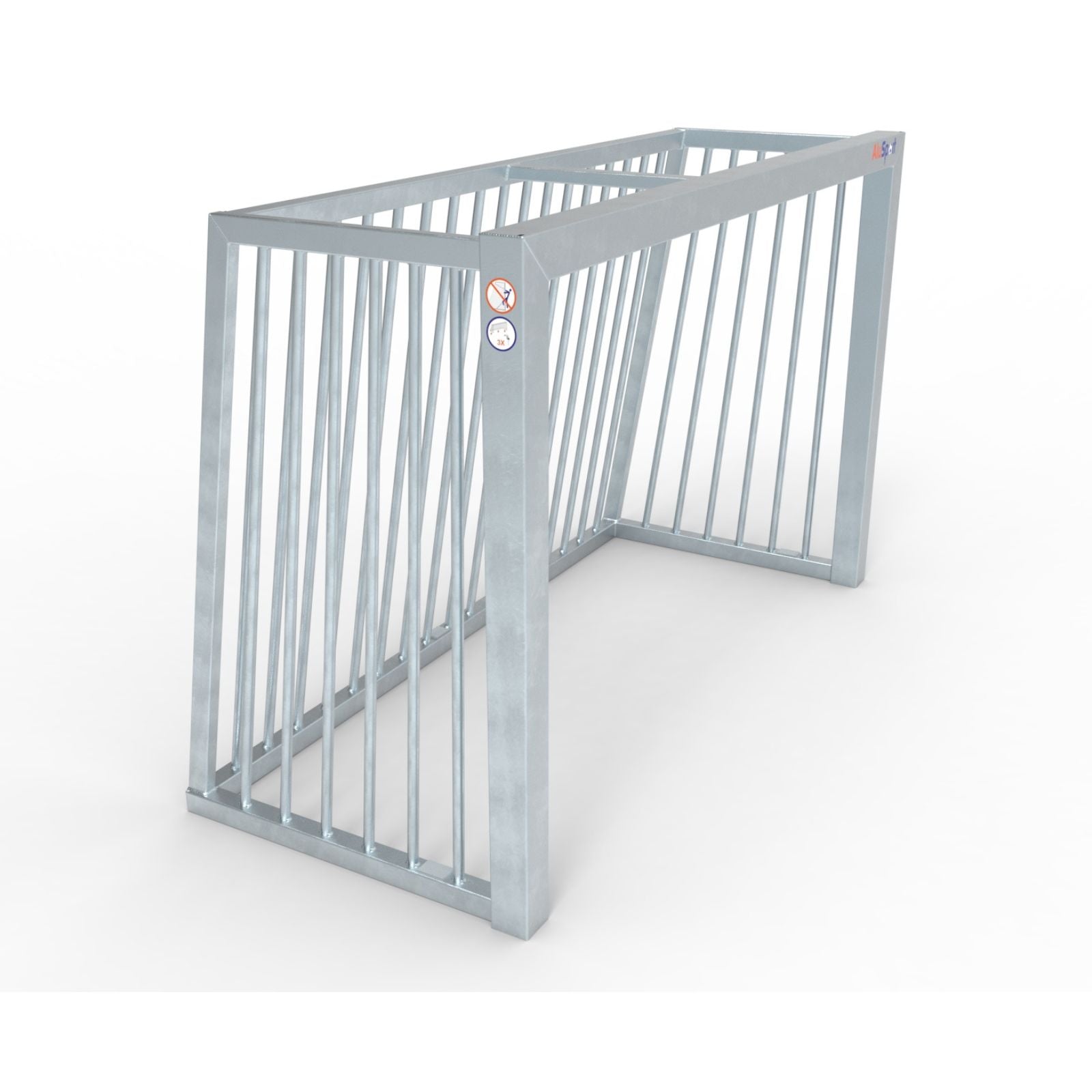 Middelgroot anti-vandalisme stalen voetbaldoel - Alusport AS180 - 1.8 x 1.2 m