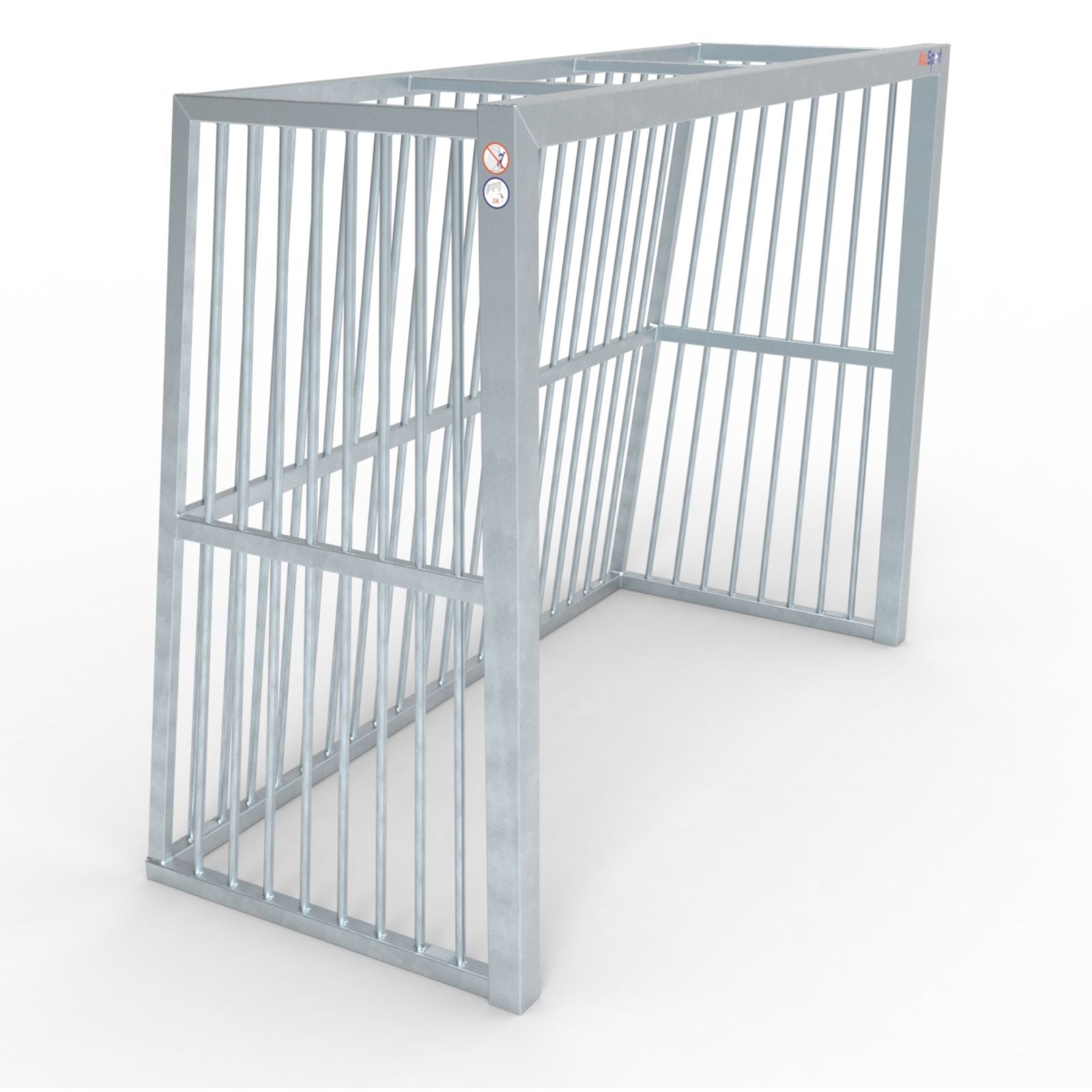 Middelgroot anti-vandalisme stalen voetbaldoel - Alusport AS220 - 2.2 x 1.75 m