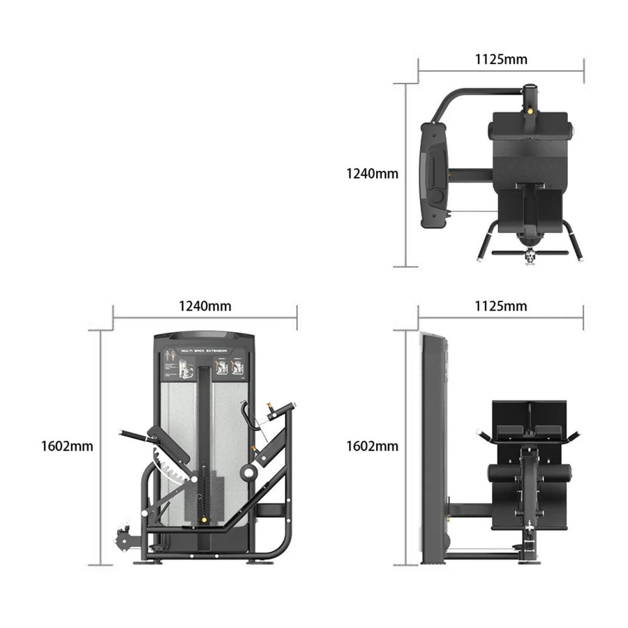 Machine d'extension du dos - Evolve Fitness Ultra Series SC-UL-400 à charge guidée