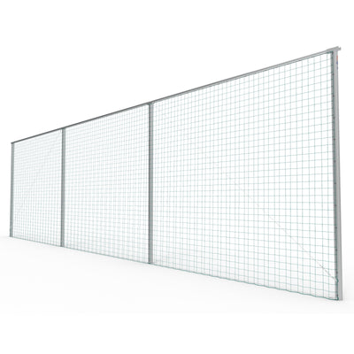 Professionele aluminium ballenvanger voor sportveld - Alusport BV001 - 15 x 4 m - incl. net en palen