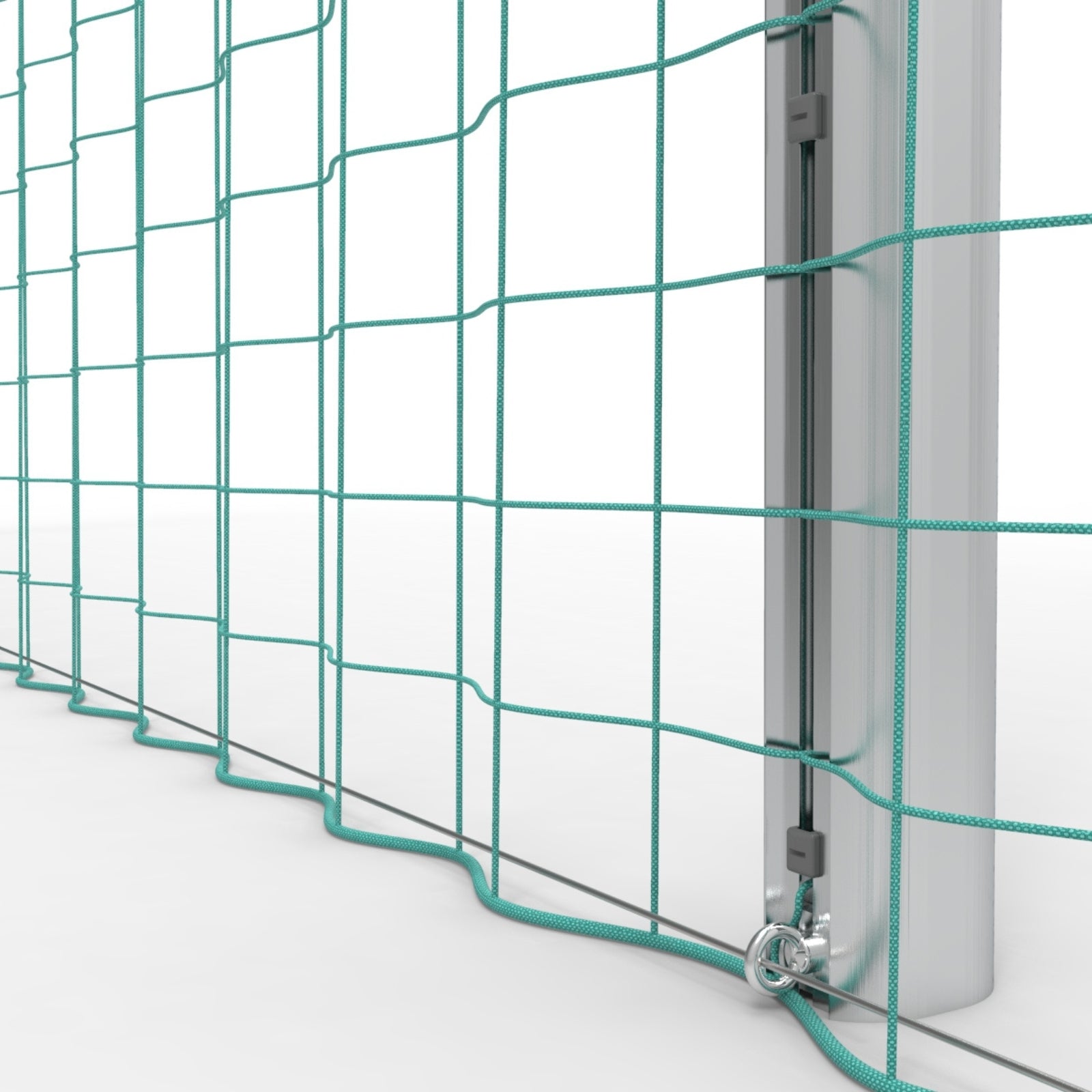 Professionele aluminium ballenvanger voor sportveld - Alusport BV001 - 15 x 4 m - incl. net en palen