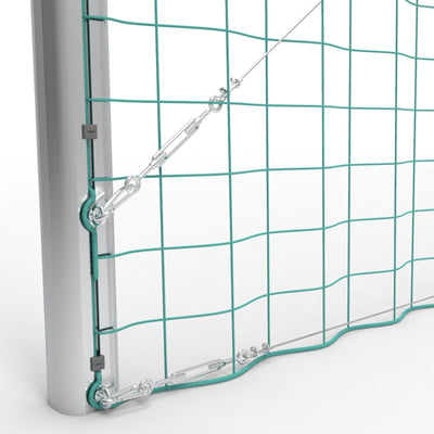 Professionele aluminium ballenvanger voor sportveld - Alusport BV001 - 15 x 4 m - incl. net en palen