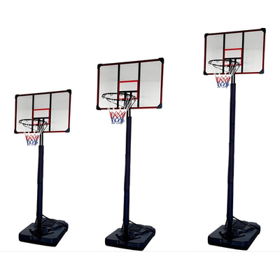 Basketbalpaal (verplaatsbaar) - In hoogte verstelbaar 200-305 cm