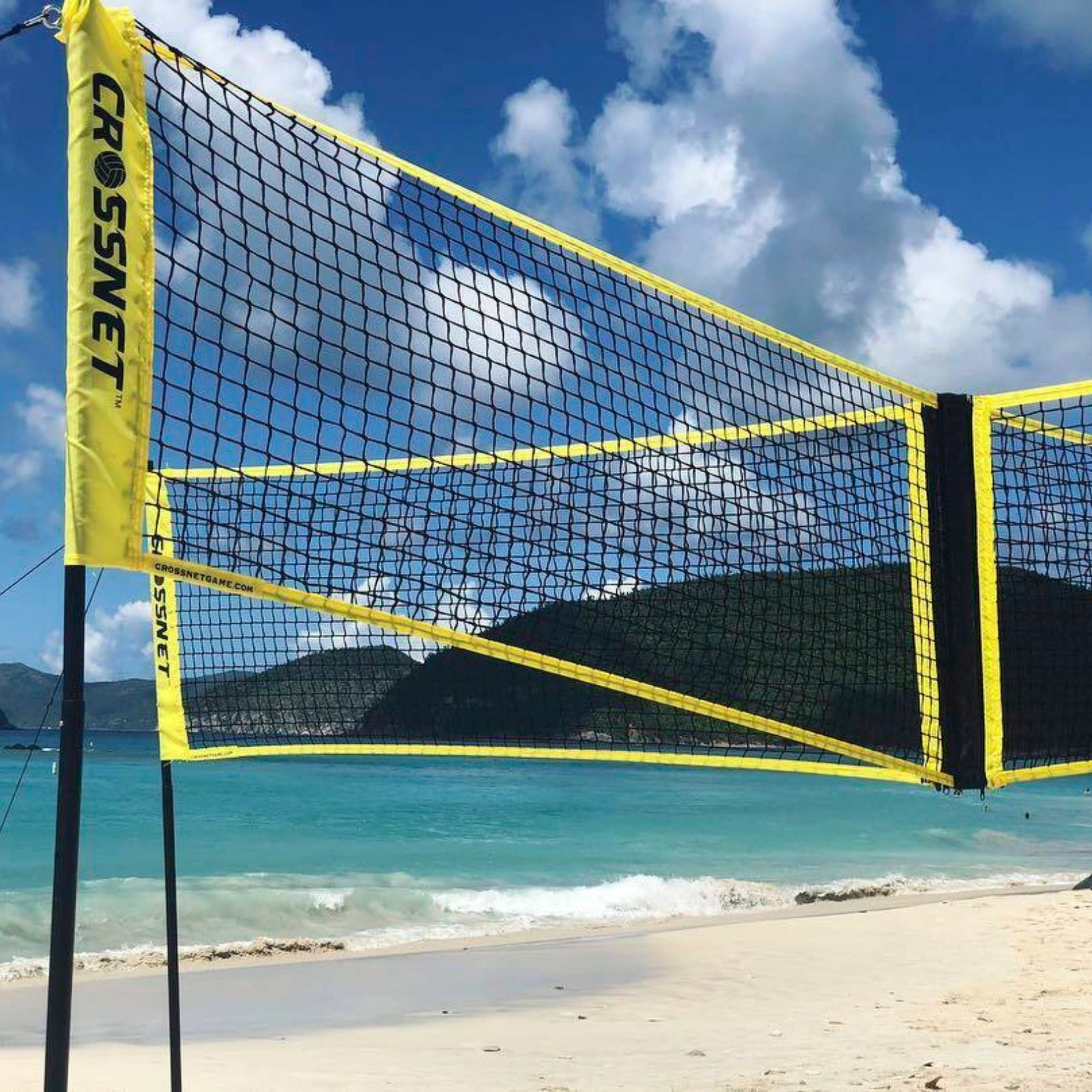 Filet transversal pour volley-ball/badminton avec 4 personnes - multifonctionnel - Crossnet
