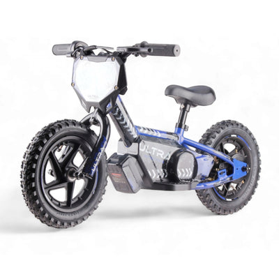 Vélo d'équilibre électrique bleu - Rollzone EBB12 - roues 12 pouces / 24 volts