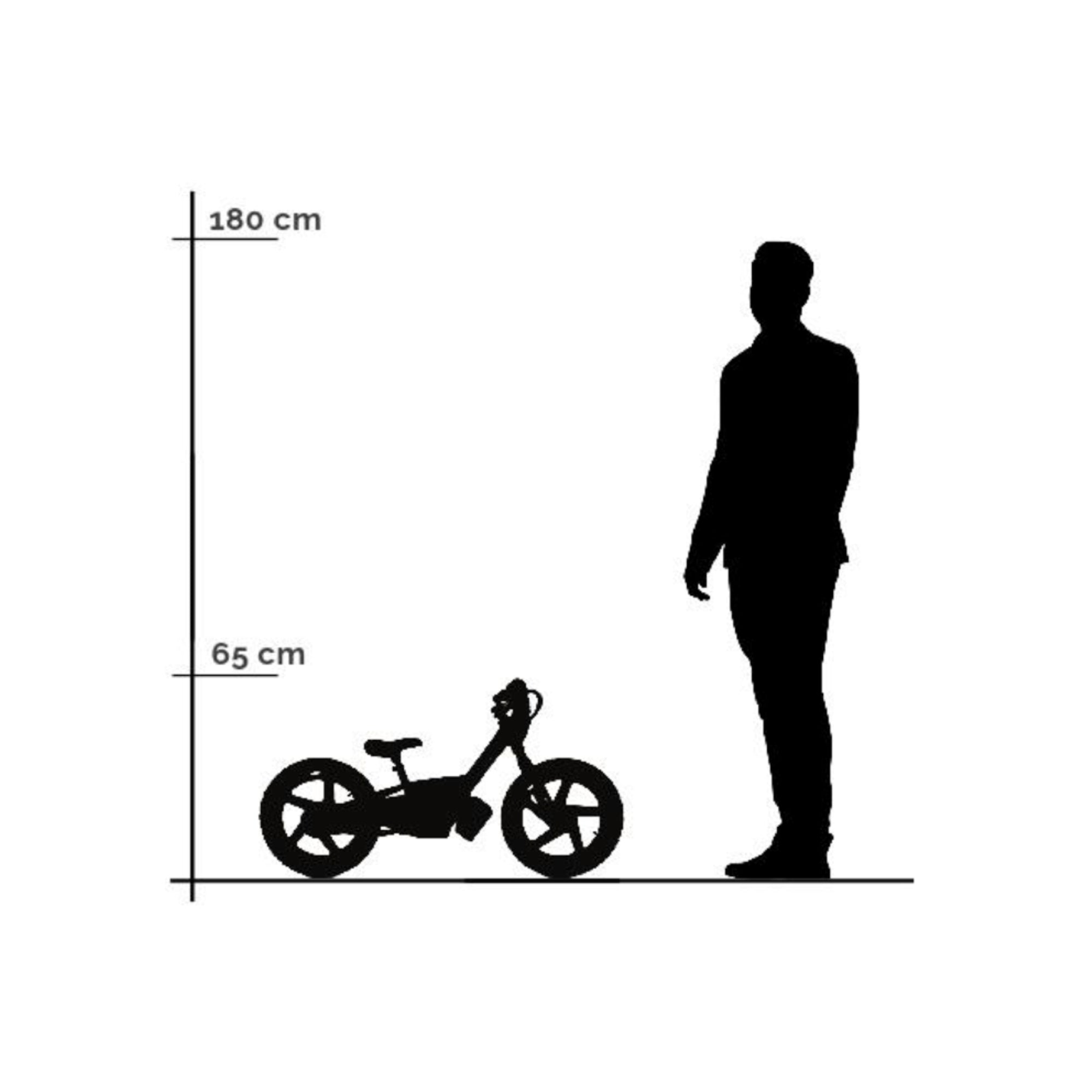 Vélo d'équilibre électrique bleu - Rollzone EBB16 - roues 16 pouces / 24 volts