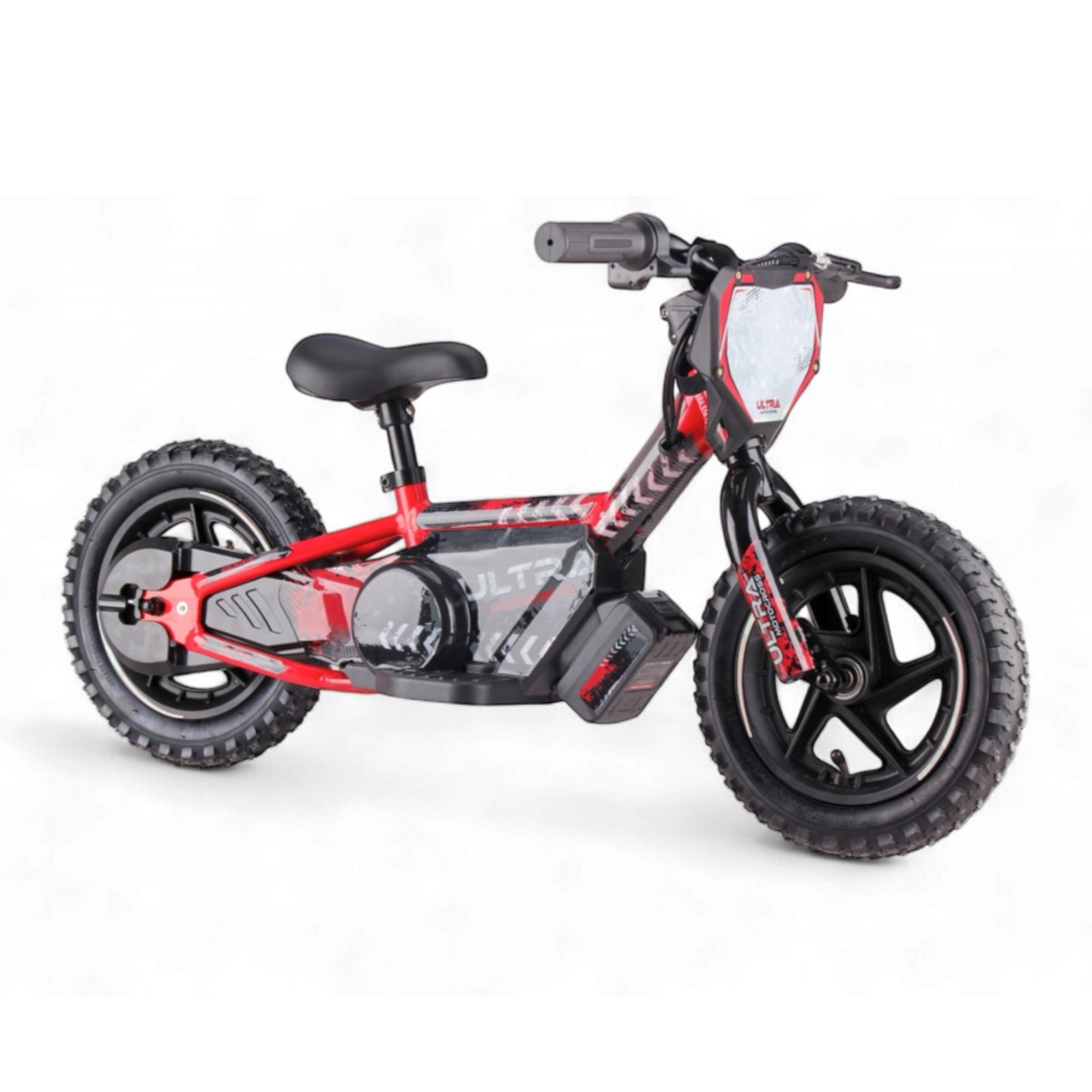 Vélo d'équilibre électrique rouge - Rollzone EBB12 - roues 12 pouces / 24 volts