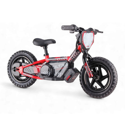 Vélo d'équilibre électrique rouge - Rollzone EBB12 - roues 12 pouces / 24 volts