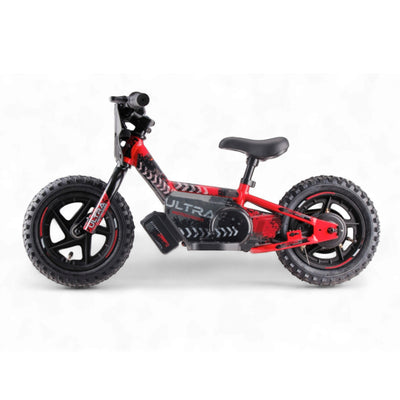 Vélo d'équilibre électrique rouge - Rollzone EBB12 - roues 12 pouces / 24 volts