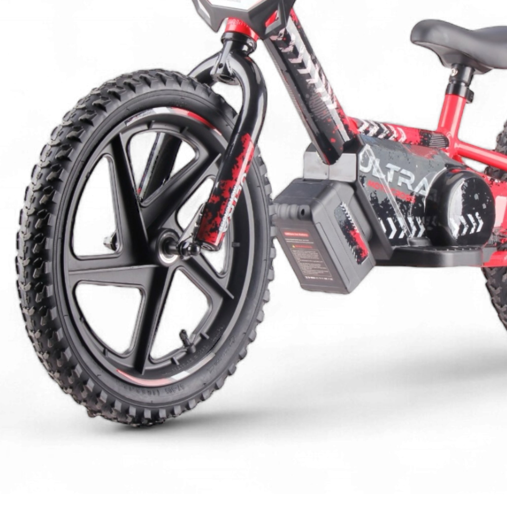 Vélo d'équilibre électrique rouge - Rollzone EBB16 - roues 16 pouces / 24 volts