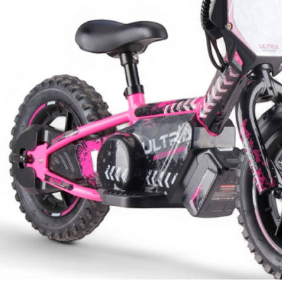 Vélo d'équilibre électrique rose - Rollzone EBB12 - roues 12 pouces / 24 volts