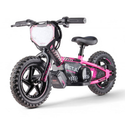 Vélo d'équilibre électrique rose - Rollzone EBB12 - roues 12 pouces / 24 volts