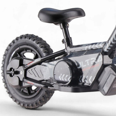 Vélo d'équilibre électrique noir - Rollzone EBB12 - roues 12 pouces / 24 volts