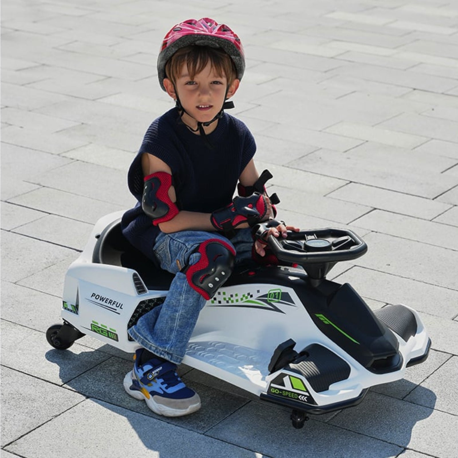 Elektrische Drift Kart - Rollzone SX2219-white - 24 Volt