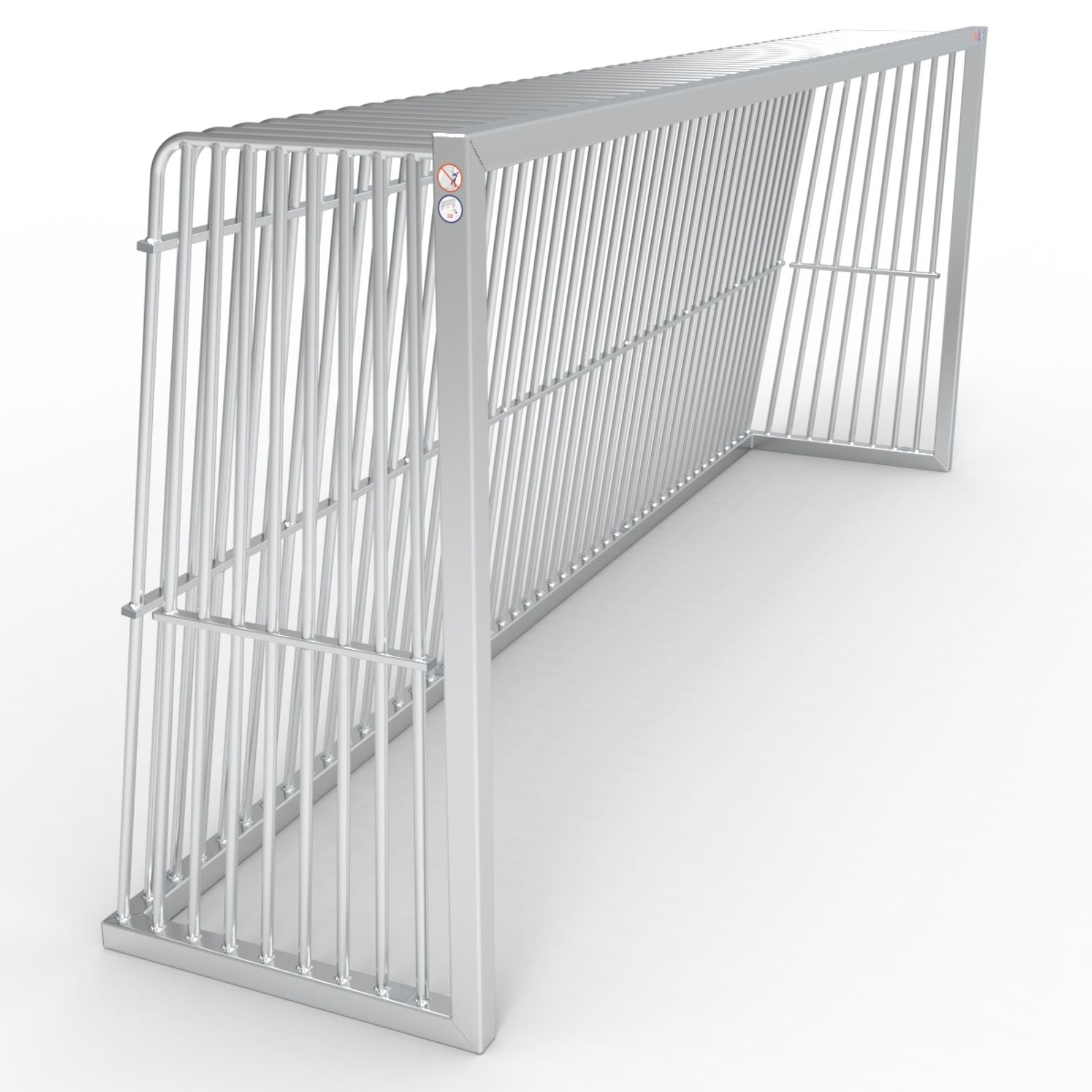 Extra groot anti-vandalisme aluminium voetbaldoel - Alusport AA300 - 5 x 2 m