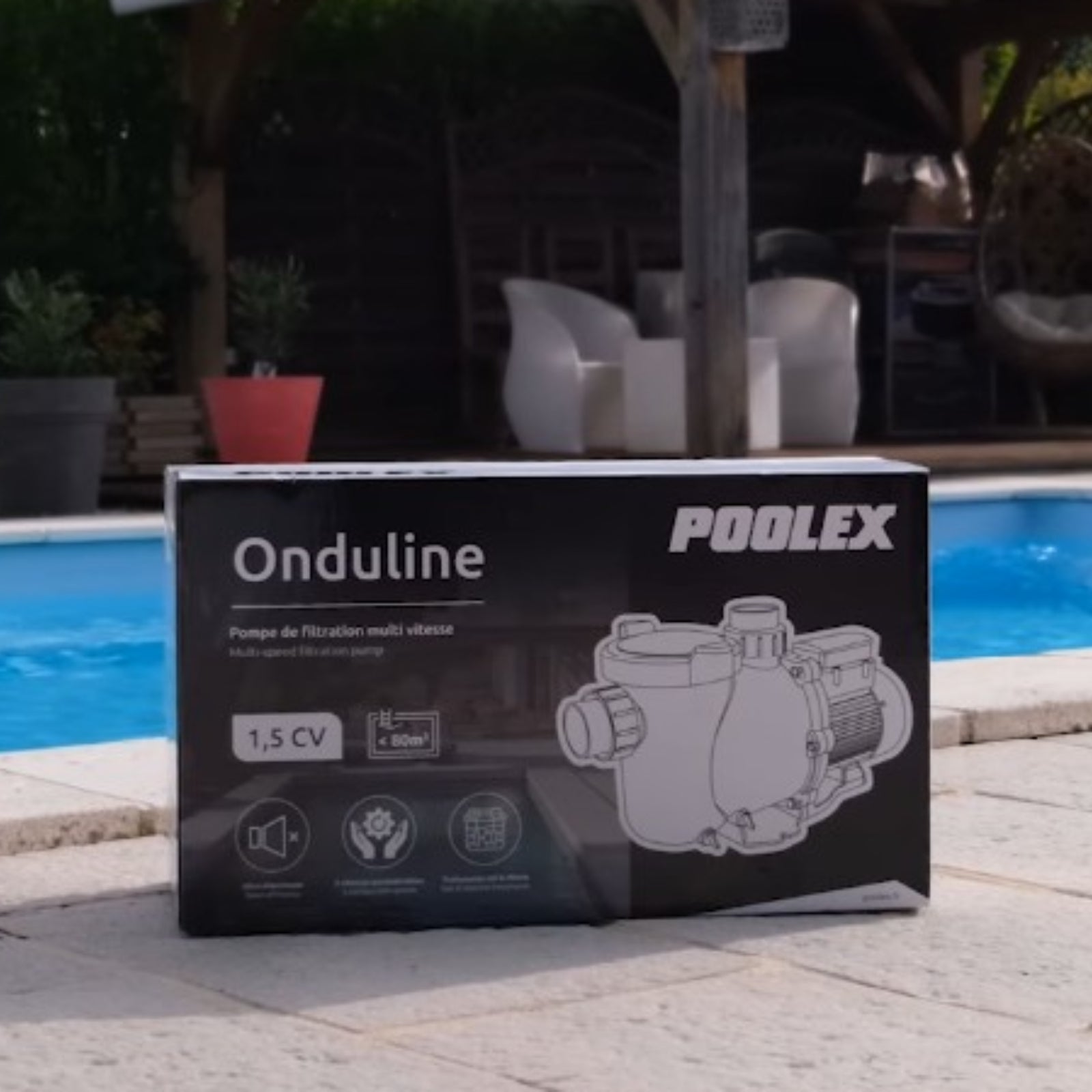 Poolex Onduline Filterpumpe (1,5 PS) - Drei einstellbare Geschwindigkeiten