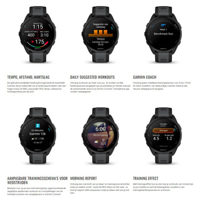 Garmin Forerunner 165 Noir - 43mm - Montre running & multisport