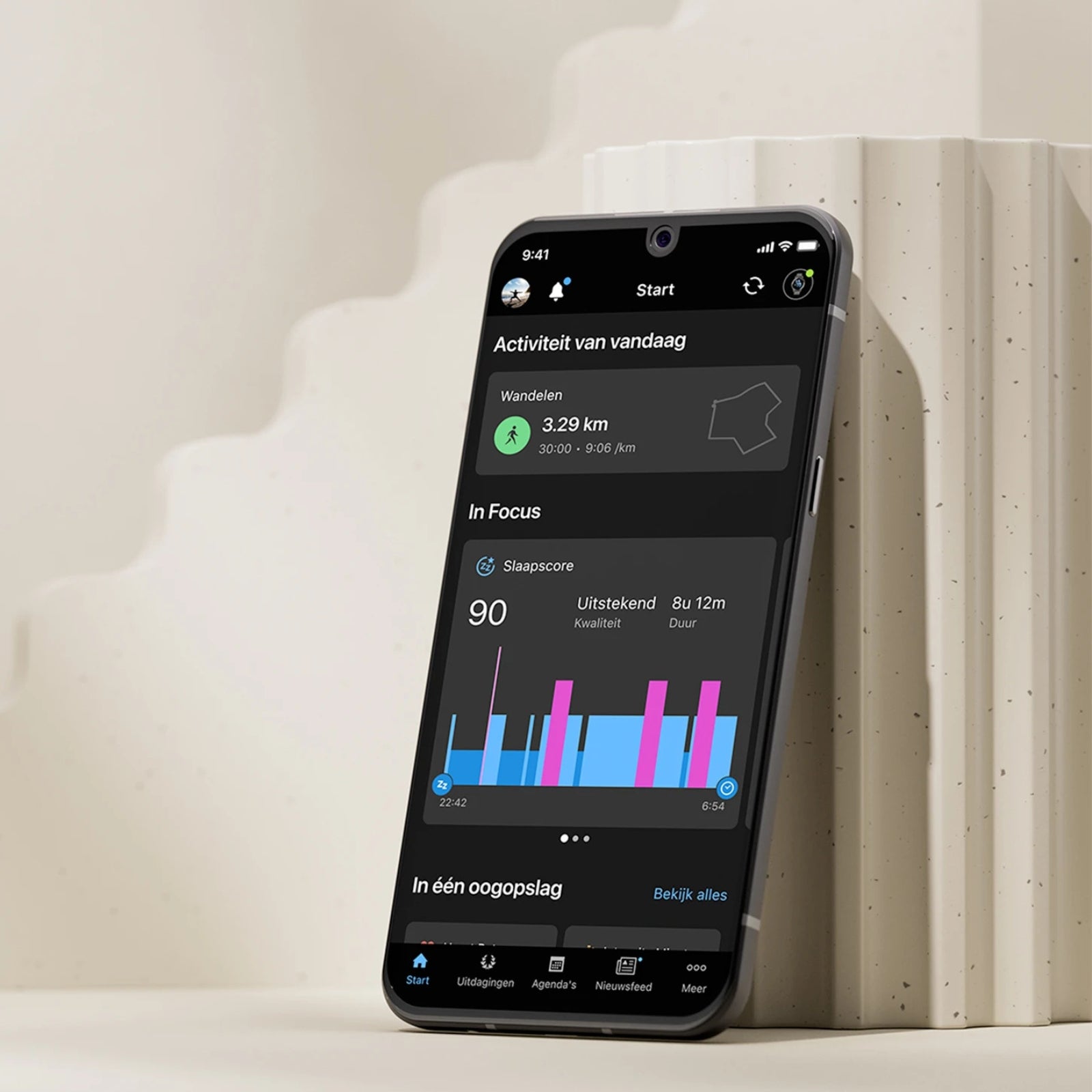 Garmin Vivoactive 6 - Health & fitness smartwatch - Lunar Gold met Bone band