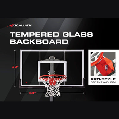 Goaliath GB54 - Basketbalstandaard in de grond verankerd - gratis Mikasa bal