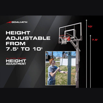 Goaliath GB60 - Basketbalstandaard in de grond verankerd - gratis Mikasa bal