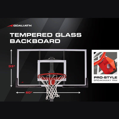 Goaliath GB60 - Basketbalstandaard in de grond verankerd - gratis Mikasa bal