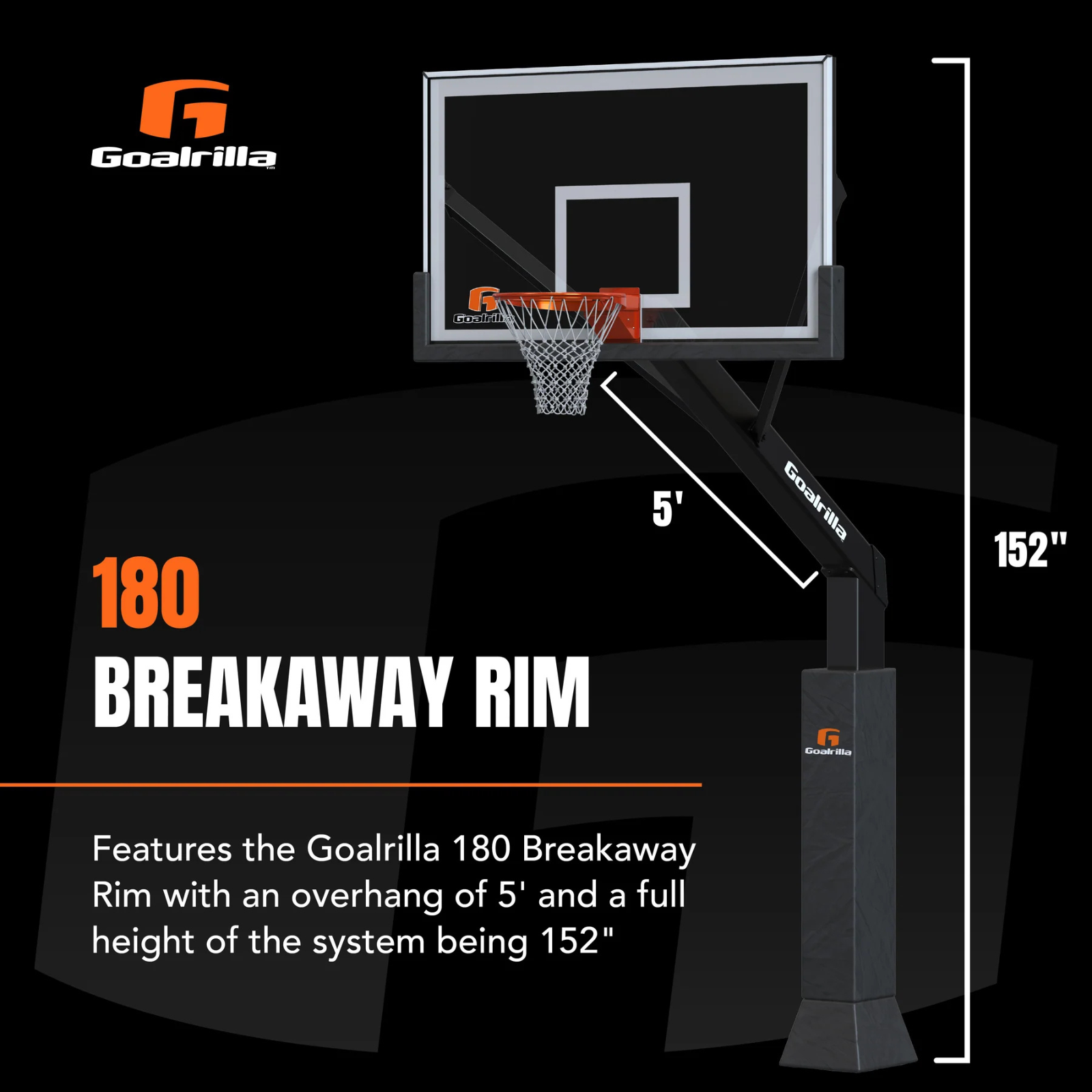 Goalrilla FH72 Fixed Height Professionele Basketbalpaal (Inground) - Gratis Mikasa bal