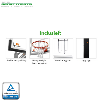 Goalrilla CV54 Professionele Basketbalpaal (Inground) - In hoogte verstelbaar - Gratis Mikasa bal