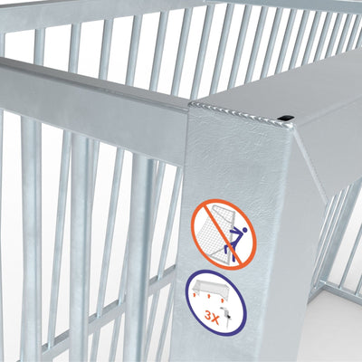 Groot anti-vandalisme stalen voetbaldoel - Alusport AS300 - 3 x 2 m