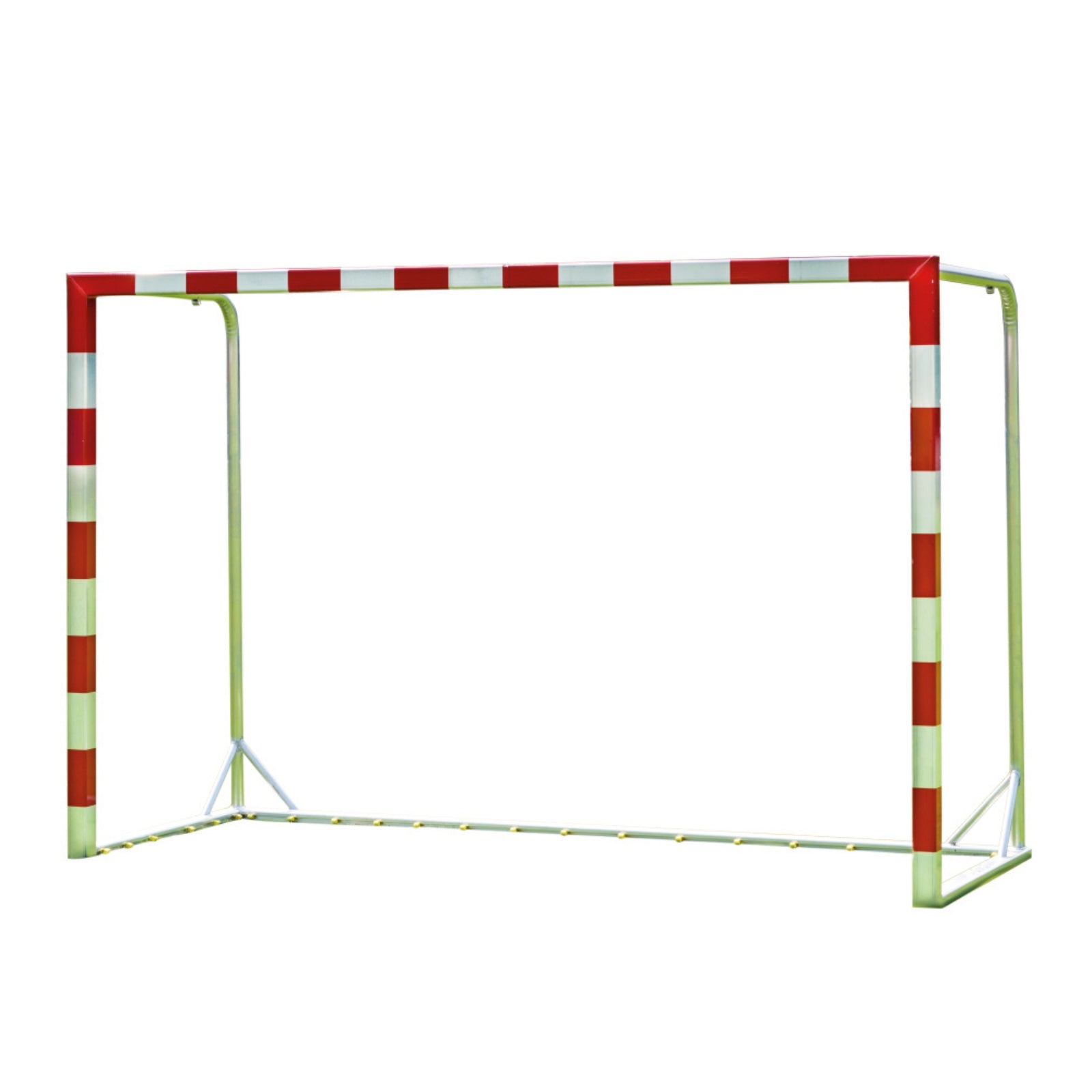 Handbaldoel rood/wit - verplaatsbaar - 3 x 2 x 1,25 m