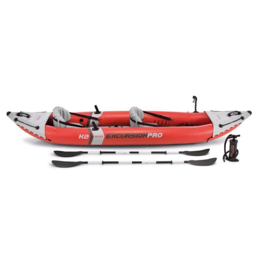 Kayak gonflable avec 2 pagaies, pompe, sac à dos & 2 sièges kayak - Intex Excursion Pro - 2 personnes