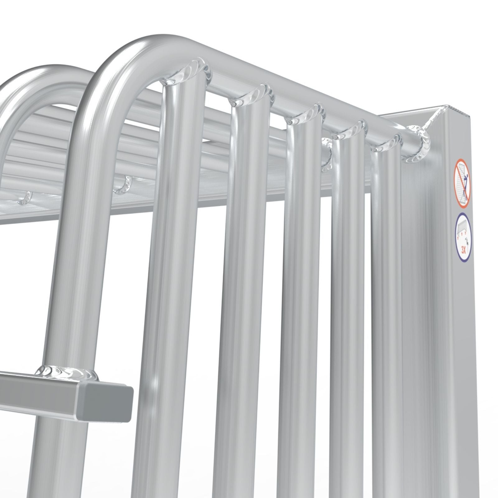 Klein anti-vandalisme aluminium voetbaldoel - Alusport AA120 - 1.2 x 0.8 m