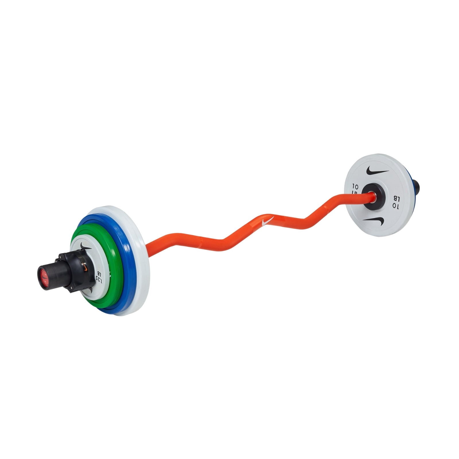 Nike Strength Premium Coated Curl Bar 10 kg - Oranje / Orange Swoosh - Cerakote coating