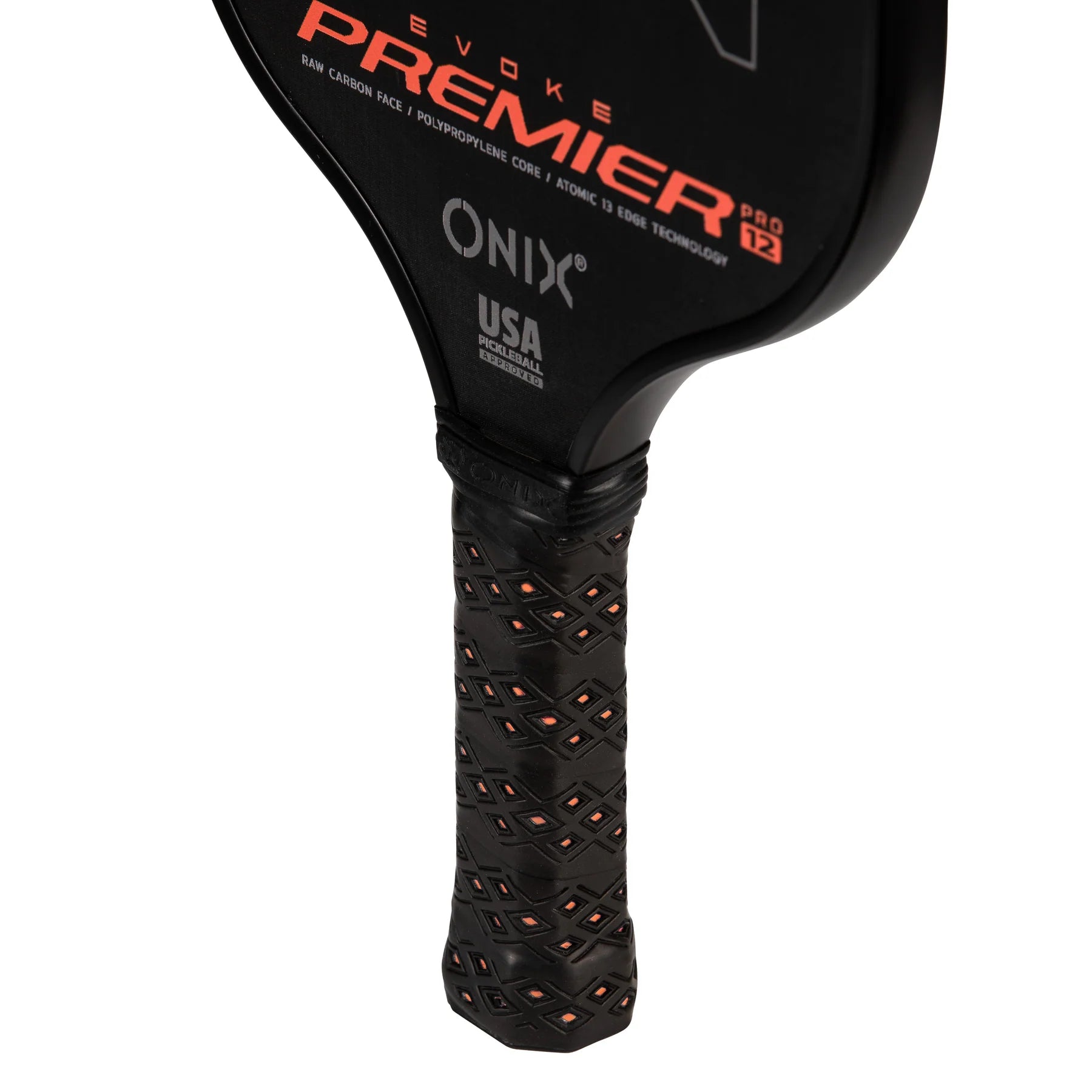 ONIX Evoke Premier Raw Carbon 12 (Power) Orange - Raquette de pickleball - Qualité tournoi
