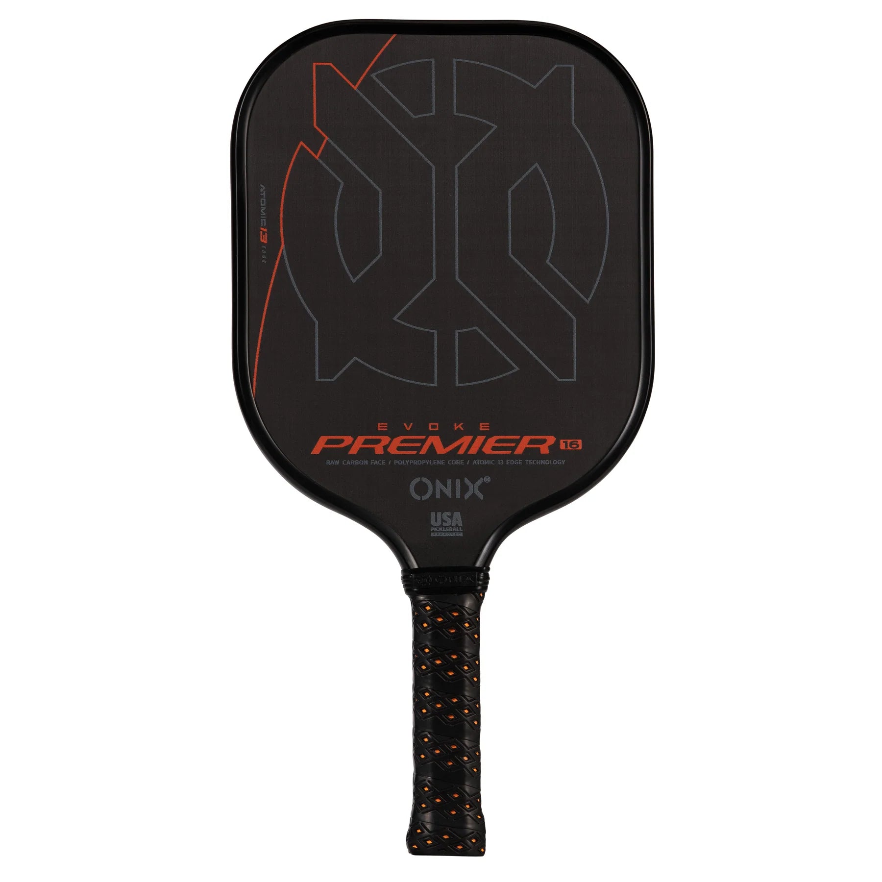 ONIX Evoke Premier Raw Carbon 16 (Max Control) Orange - Pickleball paddle - Toernooikwaliteit