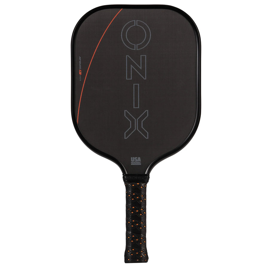 ONIX Evoke Premier Raw Carbon 16 (Max Control) Orange - Raquette de pickleball - Qualité tournoi