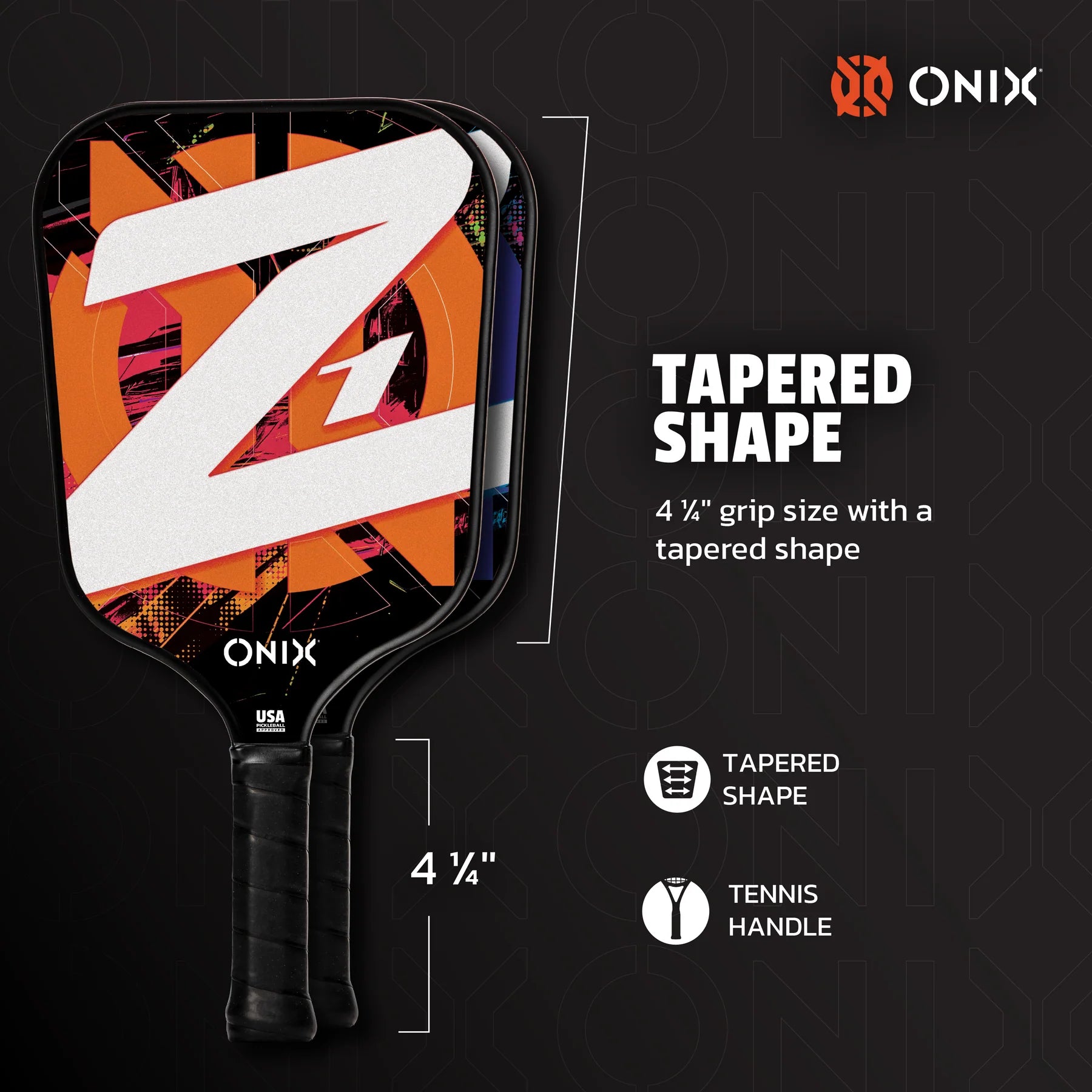 ONIX Z1 Pickleball Set - 2x recreationele Pickleball paddles + ballen